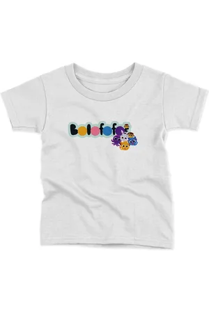 Bueno Infantil - Camiseta Menino ou Menina Manga Curta Estampada Algodão Conforto Moda Verão Personagens Bolofofos Colorido
