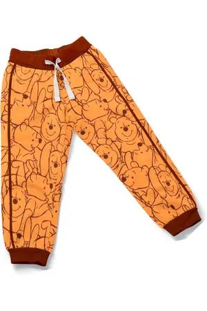 Bueno Infantil - Calça de Moletom Grossa Unissex Estampada Macia Para Brincar Ursinhos Mel