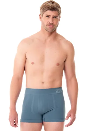 Zee Rucci Cueca Boxer com Jacquard no Cós Sem Costura Acqua Marine