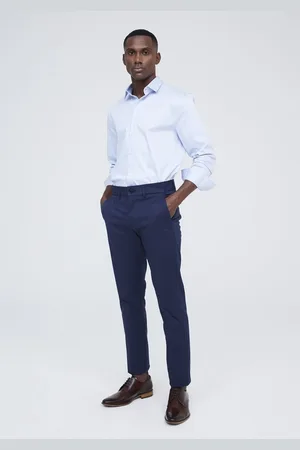 Traymon Calça Regular Algodão Egípcio Marinho