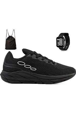 CALCADOS LGHT LIGHT Kit Tenis Esportivo Unissex Academia + Mochila Bag e Relogio