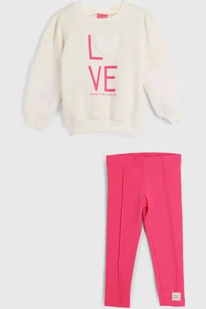 Kamylus Conjunto 2pçs Manga Longa Blusa E Calça Off-White