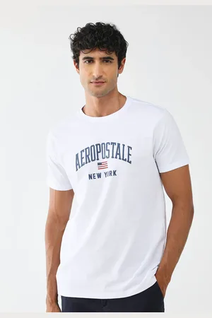 Aeropostale Camiseta Reta Estampa Branca