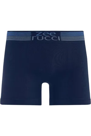 Zee Rucci Cueca Boxer sem Costura Cós Listrado Navy