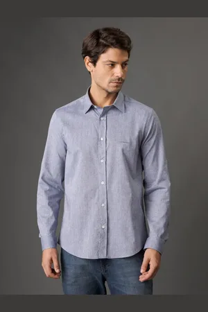 Calvin Klein Camisa Masculina Regular Martingale - Marinho