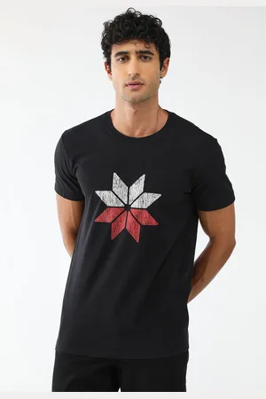 OSKLEN Camiseta Reta Vintage Snow Bicolor Preta