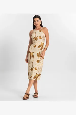 Select Vestido Feminino Ribana Canelada