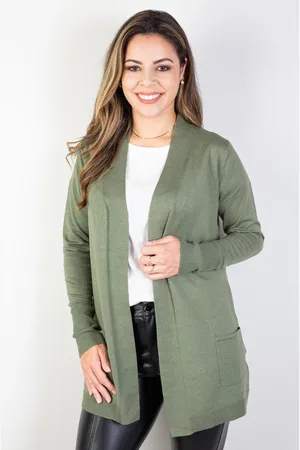Enluaze Cardigan Fluffy Malha alongado feminino 85096