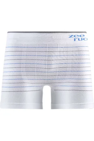 Zee Rucci Cueca Boxer Listras Finas sem Costura Branca