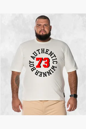 Nexstar Camiseta Plus Size Extra Grande Estampada Confortável Algodão Winer Boy - Perola