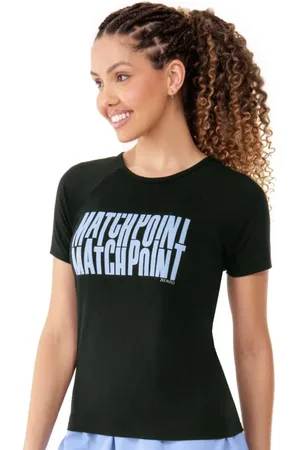 Zee Rucci Camiseta Fitness em Viscose Match Point Preta
