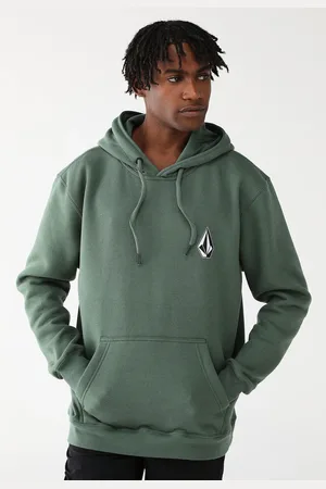 Volcom Blusa de Moletom Flanelada Fechada Reta Canguru
