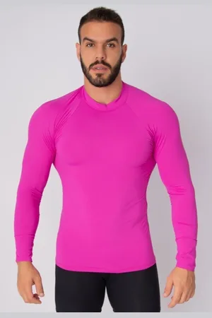 Bella Fiore Modas Camisa Masculina Térmica Poliamida UV Segunda Pele
