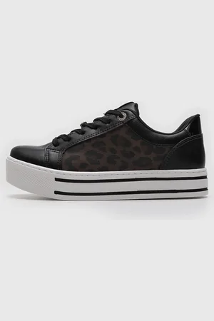 VIA MARTE Tênis Animal Print Onça