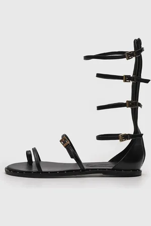 SANTA LOLLA Sandália Gladiadora Preta