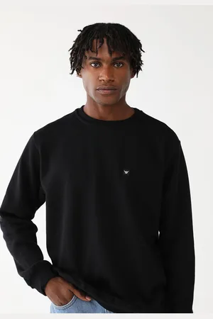Hang Loose Blusa de Moletom Flanelada Fechada Reta Careca Preta