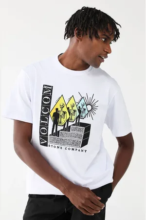 Volcom Camiseta Reta Silk Reflected Branca