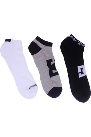 Dcshoes Meia Kit 3 Soquete Branco Cinza