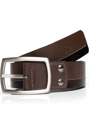 Acostamento Cinto Couro Dual Line Pr25 Café Masculino