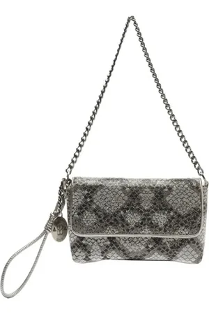 Schutz Bolsa Baguete Snake Cristal Hematite