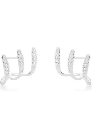 Ania Store Infantil - Brinco Ear Hook em Prata com Zircônias Semijoia