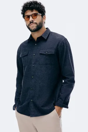 Hering Camisa Masculina Em Flanela Mescla
