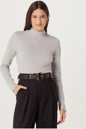 Hering Blusa Básica Feminina Com Gola Alta Em Ribana