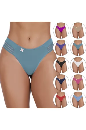 Gabi Kit 15 Calcinhas Tanga Algodão Sexy Confortavel Detalhe Lateral