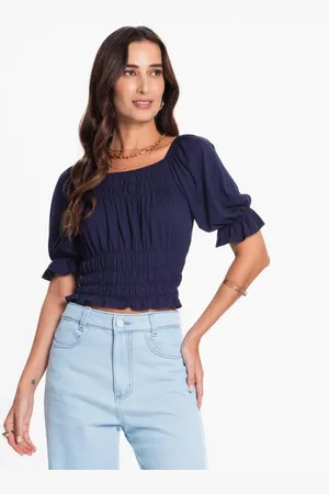 Endless Blusa Com Elástico Feminina Viscotorcion