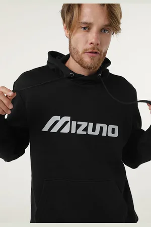 Mizuno Blusa de Moletom Fechada Soft New Preta