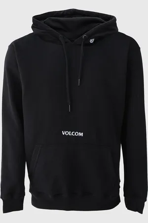 Volcom Blusa de Moletom Flanelada Fechada Reta Canguru