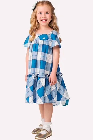 MILON Infantil - Vestido Menina Xadrez