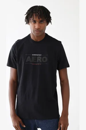 Aeropostale Camiseta Slim Estampada Preta