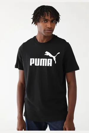 PUMA Camiseta Reta Essentials Logo Tee Preta