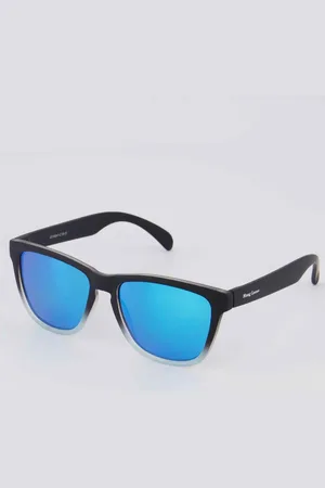 Hang Loose Óculos de Sol Espelhado Azul e Preto