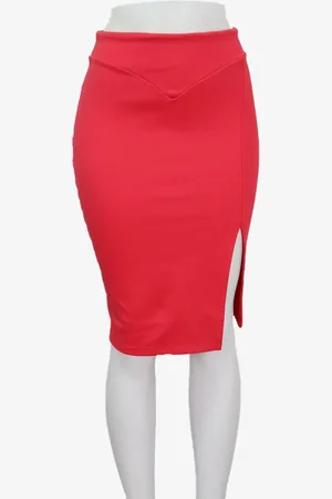 EMIGÊ Saia Curta Casual Fenda Lisa Produto Gentilmente Usado