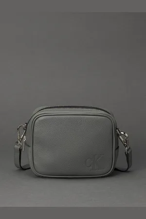Calvin Klein Bolsa Feminina Câmera Bag Couro - Chumbo