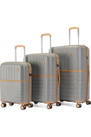 Primicia Kit 3 Malas De Viagem ABS Rígido Rodinhas 360° Reforçada com Cadeado TSA Espaçosa