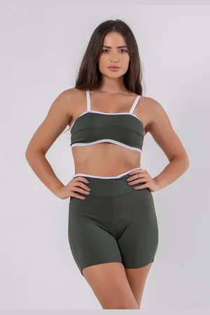 4 Estações Conjunto Fitness Bicolor Short e Top Academia
