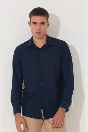 Traymon Camisa Comfort Slim Manga Longa Marinho