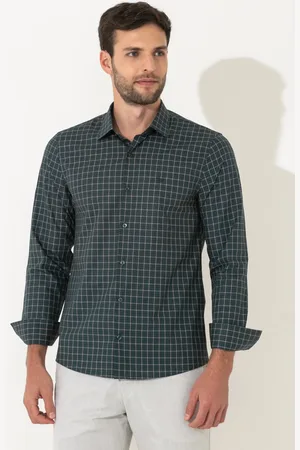 Traymon Camisa Xadrez Manga Longa Slim