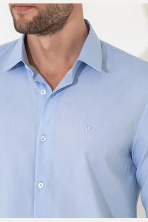 Traymon Camisa Slim Manga Longa Claro