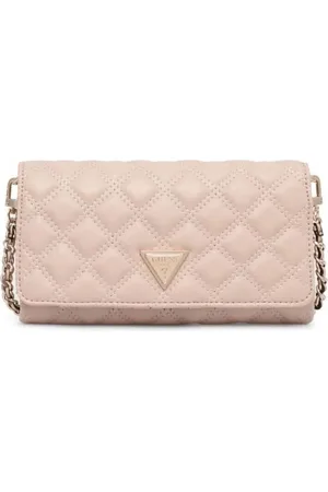 Guess Bolsa Giully Mini Organizer Tiracolo Bege