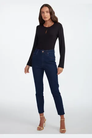 Traymon Calça Jeans Reta 5 Bolsos Marinho
