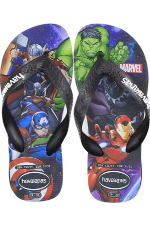 Havaianas Infantil - Chinelo de Dedo Top Marvel II Juvenil Masculino