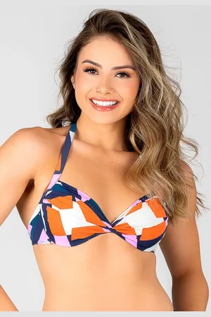 Summer Soul Top Entrelaçado Com Bojo Abstrato