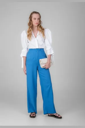 Traymon Calça Alfaiataria Pantalona