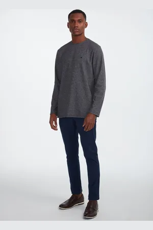 Traymon Calça Skinny Algodão Egípcio Marinho