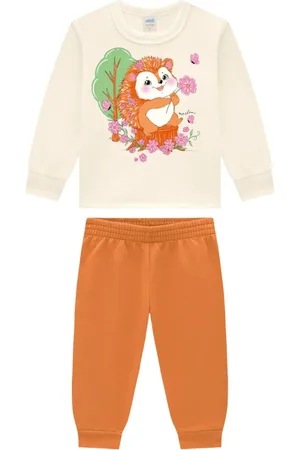 MARLAN Infantil - Conjunto Inverno Blusão e Calça 20762 Off White