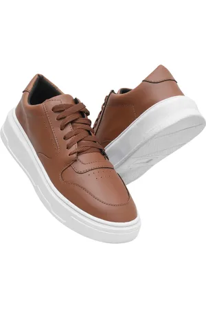 MR TRY SHOES Tenis Masculino Sapatenis Casual Sola Alta Confort Básico Leve Confortável Marrom